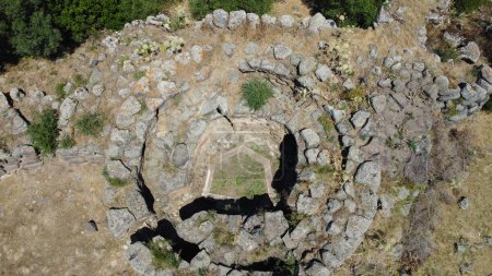 nuraghe and nuragic complex of sa domu beccia in uras in central Sardinia