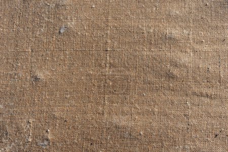 Photo for Brown hessian linen texture or background which could be used as an artist canvas for blending images stock photo - Royalty Free Image