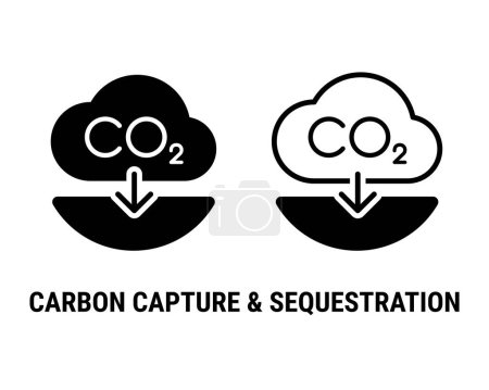 Illustration for Carbon Capture and Sequestration vector icon illustration concept - Royalty Free Image