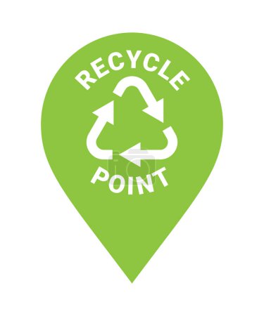 Téléchargez les illustrations : Recyclage point signe affiche vecteur concept - en licence libre de droit