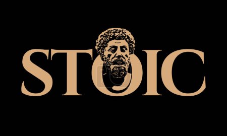 Illustration for Stoicism vector illustration concept banner poster - Royalty Free Image
