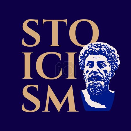 Illustration for Stoicism vector illustration concept banner poster - Royalty Free Image