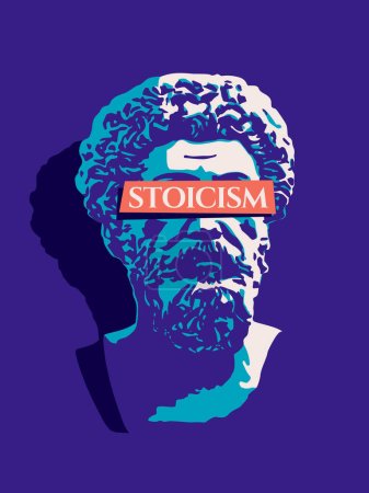 Stoizismus Vektor Illustration Konzept Banner Plakat