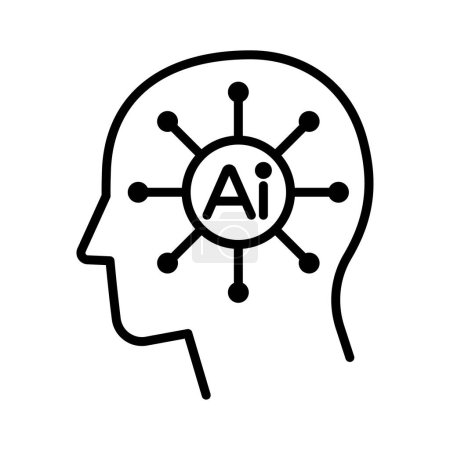 Artificial intelligence vector icon logo