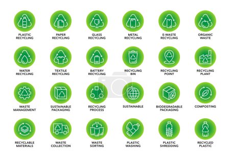 Recycling-Vektor-Symbol Logo-Abzeichen-Sammlung
