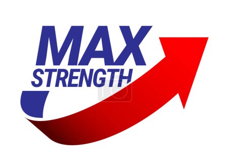 Maximum strength vector logo icon badge