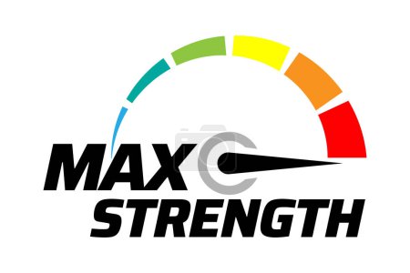Maximum strength vector logo icon badge