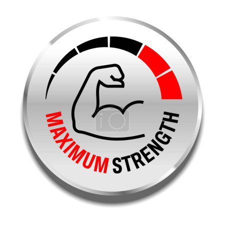 Maximale Stärke Vektor Logo Symbol Abzeichen