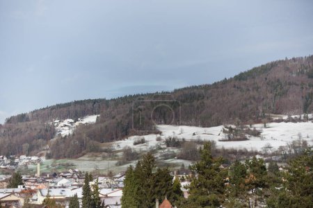 Reinach Village en hiver, Suisse