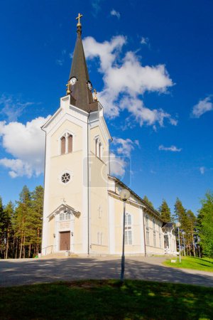 Old wooden church in Storuman, Lapland, northern Sweden, Scandinavia, Europe