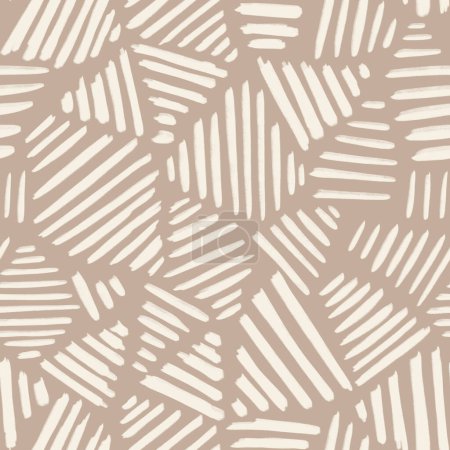 Photo for Abstract Organic Shapes Seamless Pattern. Pastel boho background in minimalist mid century style. Perfect seamless print for home decor. - Royalty Free Image