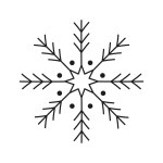 Black snowflake icon isolated on white background. Christmas and New year design element, frozen symbol, Vector illustration