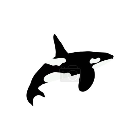 Ilustración de Ballenas Orca. Ballenas asesinas de animales marinos. Animal marino de estilo escandinavo. - Imagen libre de derechos