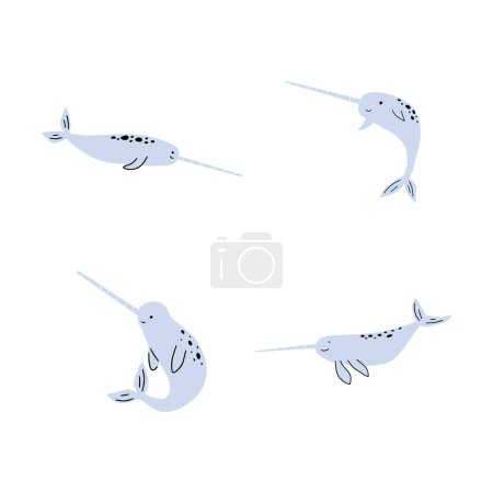 Illustration for Jellyfish Character sea animal on deep background. Wild life illustration. Vector illustration. - Royalty Free Image