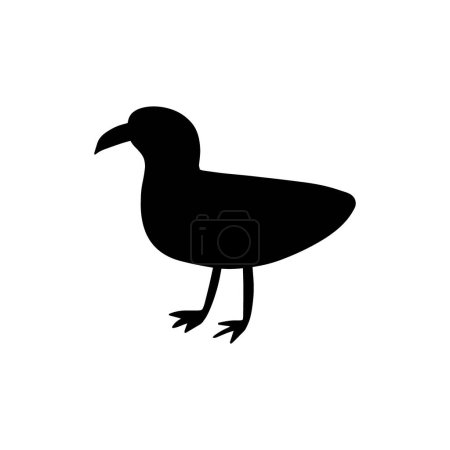Illustration for Seagull. Atlantic seabird. Marine Animal Vector illustration on white background. - Royalty Free Image