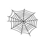 Cobweb. Spooky Halloween spider web. Vector isolated illustration. Gossamer. Spiderweb outline sign