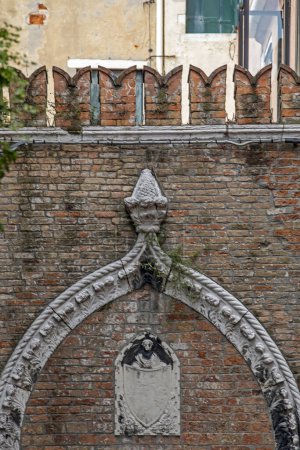 Photo for Architectural elements on a wall in Venice - Royalty Free Image