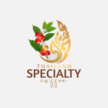 Illustration for Thailand Specialty coffee branding concept - Royalty Free Image