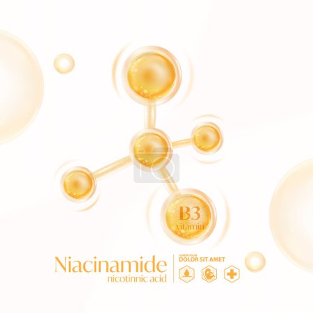 Niacinamide, niacine, acide nicotinnique sérum Soins de la peau Cosmétique,  