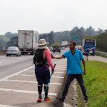 Pilgrims truck more than 170 kilometers, along the dutra highway to the sanctuary of Nossa Senhora Aparecida, to celebrate October 12, 2022, the day of the patron saint of Brazil