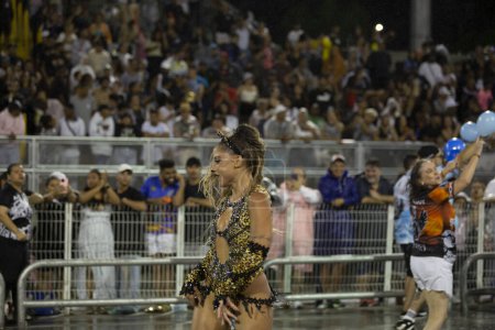 So Paulo - January 21, 2024: The samba schools of the So Paulo carnival held a technical rehearsal at the Sambadrome on Sunday night (21).