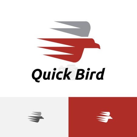 Téléchargez les illustrations : Oiseau rapide Aigle rapide ailes volantes Logo - en licence libre de droit