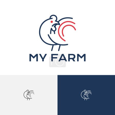 Téléchargez les illustrations : Poulet Coq Poule Volaille Animal Farm Logo - en licence libre de droit