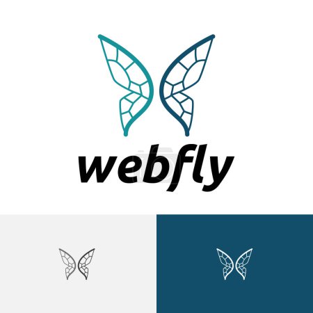 Foto de Butterfly Wings Web Internet Technology Animal Nature Business Logo - Imagen libre de derechos