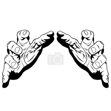 Illustration for Human body. Body part. Human hands. Male hands. Two hands. Open Arms. - Royalty Free Image