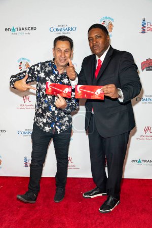 Photo for Demetrius Jones from Beyond Alkalinity with Steve Stein attend 2022 American Music Awards Celebrity Gifting Suite by Steve Mitchell MTG at Woma's Club of Hollywood, Los Angeles, CA, November 19th 2022 - Royalty Free Image