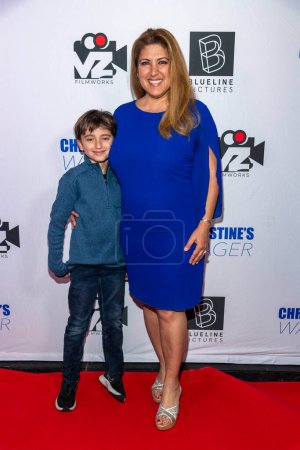 Photo for Actor Alexander Saffaie, Producer Michelle Alexandria attend "Christine's Wager" Los Angeles Screening at Los Feliz Theater, Los Angeles, CA March 2, 2023 - Royalty Free Image
