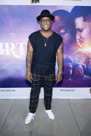Photo for Co-Writer Dr. Donta Morrison attends LA Premiere Director Anthony Bawn TV Series THIRTY at Cinemark Baldwin Hills, Los Angeles, CA July 26, 2023 - Royalty Free Image
