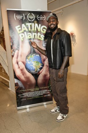 Photo for Basketball player Novian Cherry attends EATING PLANTS Season 2 Los Angeles Premiere Screening at STUDIO at Beverly Hills, Los Angeles, CA August 28, 2023 - Royalty Free Image