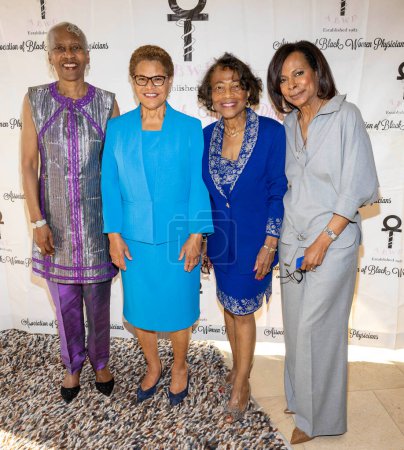 Photo for Honoree Javette C. Orgain, MD, MPH, FAAFP, Mayor of Los Angeles Karen Bass, Founder of ABWP Jessie L. Sherrod MD, Dr. Carol J. Bennett, MD attends  42nd Annual Charity and Scholarship Benefit at  City Club in California Plaza, Los Angeles, CA October - Royalty Free Image