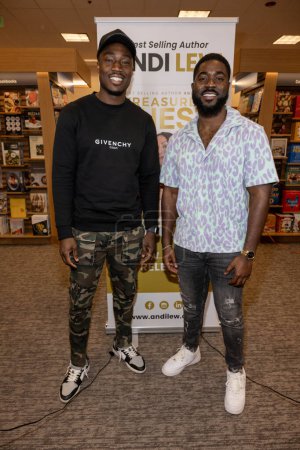 Photo for Film producer Vic Brew, Actor Manuel Brown attend Andi Lew's "Treasured Chest" book signing and Media Launch at Barnes and Noble at The Grove , Los Angeles, CA November  2, 2023 - Royalty Free Image