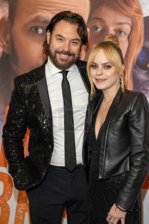 Photo for Director writer Gerald Brunskill, Actress Taryn Manning attend World Premiere of the Adventures Of The Naked Umbrella at Regency Village Theatre in Westwood, Los Angeles, CA November  9, 2023 - Royalty Free Image