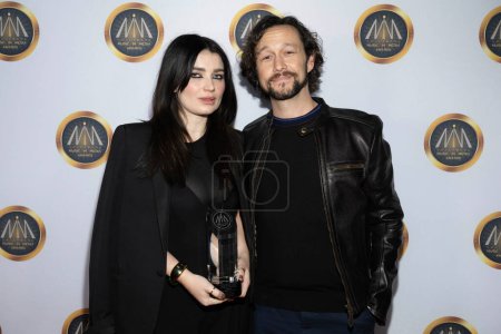 Photo for Actress Eve Hewson, Actor Joseph Gordon Levitt  attend 14th Hollywood Music in Media Awards at Avalon Hollywood, Los Angeles, CA November 15, 2023 - Royalty Free Image