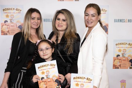 Photo for Owners at Blink Studio Tiffany Nelson, Cindy Strom, Realtor Gina Lemus attend Author Rachele Sweetser's "Monkey-Boy - The Adventures of a Boy with ADHD" book signing at Barnes and Noble at the Grove, Los Angeles, CA, January 15th, 2024 - Royalty Free Image
