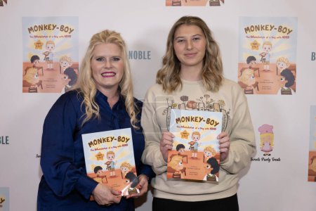 Photo for Author Rachele Sweetser, Actress Mackenzie Hancsicsak attend Author Rachele Sweetser's "Monkey-Boy - The Adventures of a Boy with ADHD" book signing at Barnes and Noble at the Grove, Los Angeles, CA, January 15th, 2024 - Royalty Free Image
