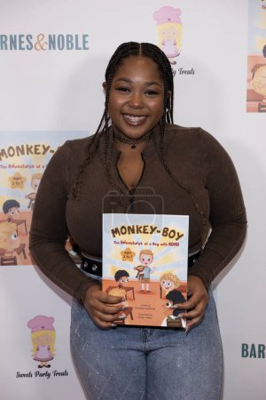 Photo for Actress Jessica Mikyla attends Author Rachele Sweetser's "Monkey-Boy - The Adventures of a Boy with ADHD" book signing at Barnes and Noble at the Grove, Los Angeles, CA, January 15th, 2024 - Royalty Free Image