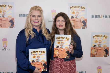 Photo for Author Rachele Sweetser with Delaney Wood attends Author Rachele Sweetser's "Monkey-Boy - The Adventures of a Boy with ADHD" book signing at Barnes and Noble at the Grove, Los Angeles, CA, January 15th, 2024 - Royalty Free Image