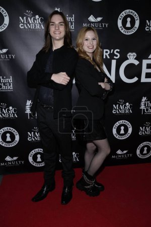 Photo for Singer/Actors Luke Judy, Savannah Judy attend Los Angeles Premiere of "My Father's Fiance" at Look Cinema Glendale, Los Angeles, CA, January 30th, 2024 - Royalty Free Image