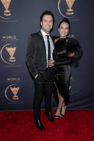 Photo for Musical artist Jamie Alimorad, Manager Alexis Montecalvo attend 2024 World Entertainment Awards Afterparty presented by The Soiree  at The Bourbon Room, Los Angeles, CA, February 2nd, 2024 - Royalty Free Image