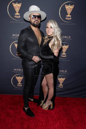 Photo for Musical composer Zain Effendi with wife Coco attends 2024 World Entertainment Awards Afterparty presented by The Soiree  at The Bourbon Room, Los Angeles, CA, February 2nd, 2024 - Royalty Free Image