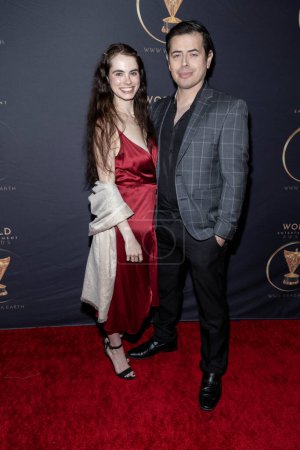 Photo for Actress Stacey Marie Keba, Actor Vincent Taylor attend 2024 World Entertainment Awards Afterparty presented by The Soiree  at The Bourbon Room, Los Angeles, CA, February 2nd, 2024 - Royalty Free Image