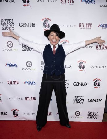 Foto de La comediante Christine Peake asiste al programa de comedia de Christine Peake para "Breast Cancer Bandit" en el Hotel Ziggy, Los Ángeles, CA, 5 de febrero de 2024 - Imagen libre de derechos