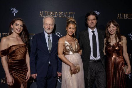 Photo for Cast: Actress Kayla Adams, Actor Tobin Bell, Actress Krista Dane King, Actor Charles Agron, Actress Alyona Khmara attend Special Screening Of Thriller "ALTERED REALITY" at Regal LA Live, Los Angeles, CA, February 17th, 2024 - Royalty Free Image