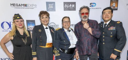 Photo for Actor Frank Stallone with veterans attends The 2024 Annual Suzanne Delaurentiis Gala, Luncheon And Gifting Suite honoring our veterans and Celebrating The 96th Oscars at Luxe Sunset Blvd Hotel, Los Angeles, CA, March 10, 2024 - Royalty Free Image