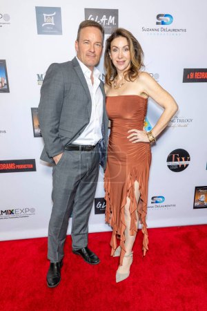 Photo for Actor Chris Dukes, Perk Group co-founder Kris Dukes attend The 2024 Annual Suzanne Delaurentiis Gala, Luncheon And Gifting Suite honoring our veterans and Celebrating The 96th Oscars at Luxe Sunset Blvd Hotel, Los Angeles, CA, March 10, 2024 - Royalty Free Image