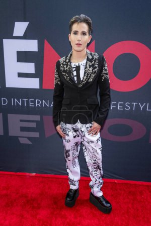 Photo for Singer  Ricky Rebel  attends Children Uniting Nations 24th Annual Academy Awards Celebration and Oscars Viewing Dinner at The Historic Warner Bro. Estate, Los Angeles, CA, March 10, 2024 - Royalty Free Image
